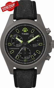 Timex Men's Expedition North 43 mm Watch - Black Synthetic Rubber Two- Piece Black Dial Titanium Case TW2V963