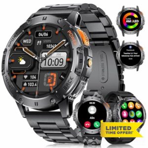 LIGE Military Smart Watch for Men with Bluetooth Call