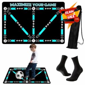 Xdealcozyxc 60x90cm Football Training Mastery Mat Non Slip for Kids