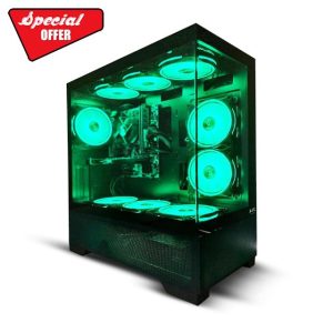 ASC Intel Core i7 Gaming Tower • GT730 2GB Graphics Card • 8GB RAM • 128GB SSD+500GB HDD • 500W 80+ PSU • Black 9 Fan RGB Gaming Case • WIFI • Windows 11