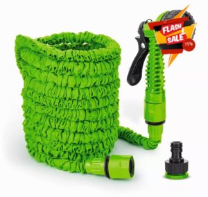 Expandable Garden Hose Pipe Flexible Spray Gun 100ft Pipe Multiple Expanding Fittings