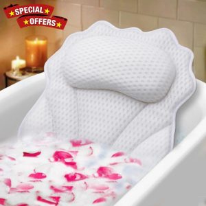 Bath Pillow RUVINCE Ergonomic Luxury bathtub pillow with head