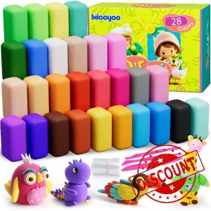 Ixiaoyoo Air Dry Clay Kit - 28 Colors Magic Clay