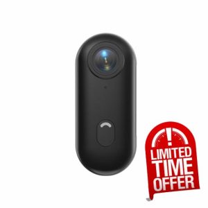 Andoer 4K 30fps Tiny Action Camera WiFi Sports Camera 120° Wide Angle Lens Built-in Battery with Magnetic Lanyard Back Clip Waterproof Case Mounting Accessories for Outdoor Activities