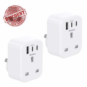 [2 Pack] UK to Australia Plug Adapter