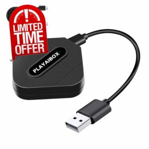 Car Play Wireless Adapter 2 in 1 Wireless CarPlay Adapter UK & Android Auto Wireless Adapter UK Converts Wired CarPlay to Wireless CarPlay Mini Dongle Compatible with Cars from 2016 & iPhone iOS 10+