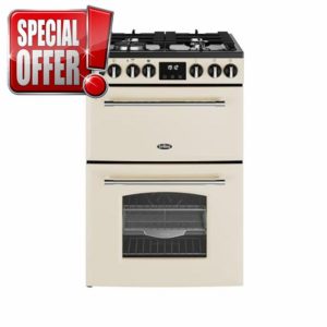 Belling Farmhouse 60cm Dual Fuel Cooker - Cream
