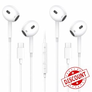 2 Pack USB C Headphones