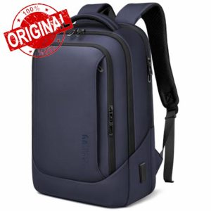 Mens Business Laptop Backpack for 15.6 Inch Large Rucksack with Charging Port Computer Bag Durable Anti-Theft High-Tech Daypack Water-Resistant Casual Daypack for Office College Weekender-Blue