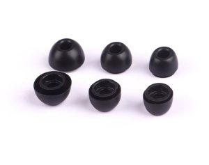 Replacement Silicone Ear Tips Gel Earplug Compatible with Galaxy Buds3 Pro Fit in Case-Black