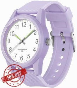 SOCICO Kids Analog Watches for Boys Girls 50M Waterproof Kids Watches Learning Time Children Watch Easy to Read for Ages 3-12 Kids Birthday