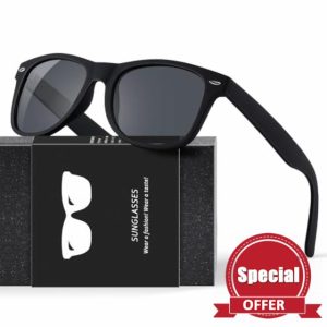 Vufurl Sunglasses Men-Ultra Light Rectangular Polarized Sunglasses for Women