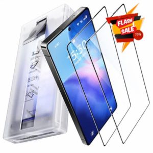 UniqueMe for Samsung Galaxy S25 Ultra Screen Protector - 2 Pack HD Clear PET 3D Curved Full Coverage Screen Protectors [3-Second Installation] [Not Bubbles] [Fingerprint Support] [Not Glass]