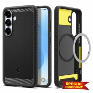 Spigen Rugged Armor MagFit Case Compatible with Samsung Galaxy S25