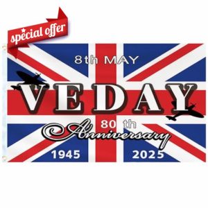 Ve Day 80th Anniversary Flag 2025