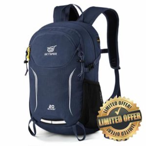 SKYSPER Recycled Hiking Backpack 20L Lightweight Travel Rucksack Breathable Walking Daypack for Trekking Camping Daytrip