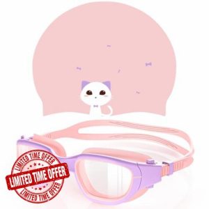 Zeligerstar Kids Swim Goggles with Silicone Swim Cap