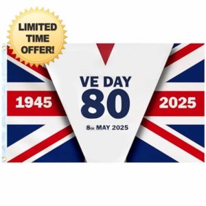 Ve Day 80th Anniversary Flag 2025