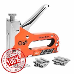 ValueMax Staple Gun 3 in 1 | Heavy Duty Stapler with 3000 Staples (Type 140/28/8) | TÜV GS Tested Professional Tackers | Adjustable Force Upholstery Staple Gun for Decoration