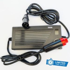 In Car Smart Battery Charger 24v – 12v 3a for Charging Mobility Scooters on the go