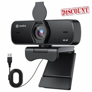N newline 4k Webcam for PC Camera with Microphone with Sony Sensor
