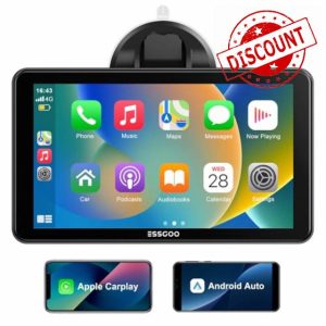 ESSGOO 7 Inch Wireless CarPlay & Android Auto Display