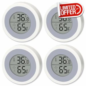AOZBZ 4 Pack Indoor Thermometer Hygrometer