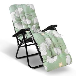Garden Sunlounger Cushions 170x53CM Garden Seat Pads Sunbed Cushions for Indoor Outdoor Patio Yard Beach (Ginkgo Biloba)
