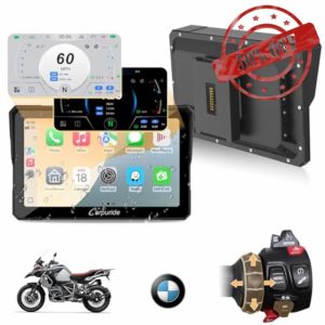 Carpuride W702BS Pro Motorcycle Carplay Screen with BMW Wonder Wheel for BMW Motorbike