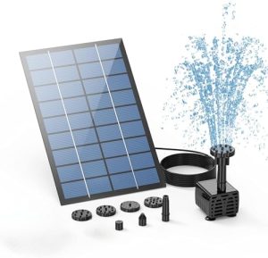 12V 400L/H Upgraded Water Sprayer with Separate Solar Powered Panel Kit 6 Nozzles