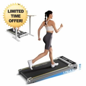 YPOO Walking Pad with Incline 3 in 1 Under Desk Treadmill for Home and Office 2.5 HP Walking Treadmill 300 Lbs Portable Incline treadmills with LED Display Remote Control & APP