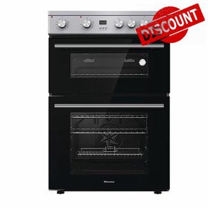 Hisense HDE3211BXUK 60cm Electric Cooker with Ceramic Hob - Brushed stainless steel -A+/A Rated Double Oven            [Energy Class A]