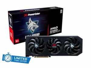 POWERCOLOR RX 9070 XT OC 16GB GDDR6 Black Mechanical Switch Manual Surface Mount 1 Cou