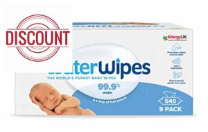 WaterWipes Baby Wipes 9x60 Pack Sensitive Newborn Biodegradable Unscented