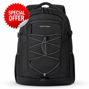 Ponhog Travel Laptop Backpack - 17.3 inch Laptop Rucksack for Men & Women