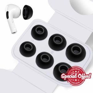 HEEKIM Memory Foam Replacement Ear Tips for Airpods Pro/Pro 2 with Noise Reduction Hole