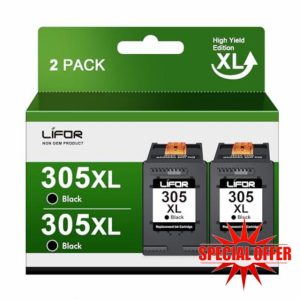 LIFOR 305XL Ink Cartridges Black Replacement for HP 305 Black Ink Cartridge