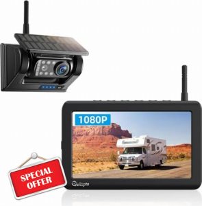 Solar Powered Wireless Reversing Camera Kit 7” 1080P Monitor