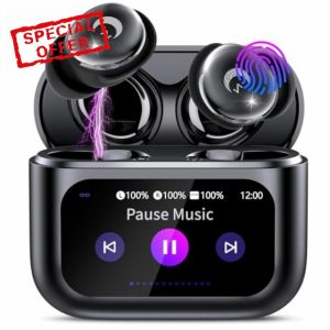 VEKJ Wireless Earbuds with Smart Touch Screen