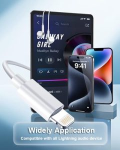 MFi Certified Lightning In-Ear Headphones for iPhone Stereo Noise Headphones Built-in Microphone & Volume Control with iPhone 14/14 Plus/12 Pro/13 Pro Max/11 Pro/X/7/8/XS/XR