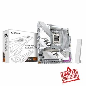 GIGABYTE B850M AORUS ELITE WIFI6E ICE Motherboard- AMD Ryzen 9000 Series CPUs