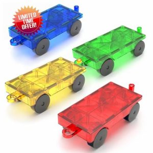 Magnetic Tiles Cars 4pcs Magnetic Construction Set: Cars