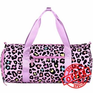 Choco Mocha Kids Duffle Bag for Girls Travel Duffle Bag Weekender Overnight Bag Kids Sleepover Bag Lightweight Sports Gym Bag with Shoes Compartment