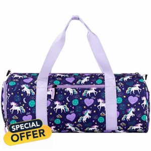 Choco Mocha Kids Duffle Bag for Girls Travel Duffle Bag Weekender Overnight Bag Kids Sleepover Bag Lightweight Sports Gym Bag with Shoes Compartment