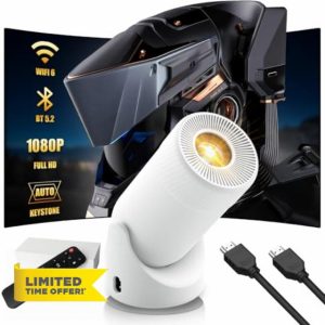ITMBET Mini Projector with Wi-Fi and Bluetooth - 1080p