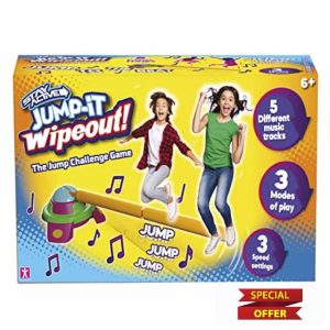 Stay Active Jump It Wipeout Musical Jump Challenge Family Fitness Game with rotating soft foam arm with 3 difficulty levels