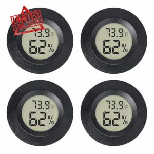 Mini Hygrometer Indoor/Outdoor Humidity Meter Thermometers 4 Pack Humidity Meters Gauge Hygrometer Mini Digital Thermometer Hygrometer for Humidors