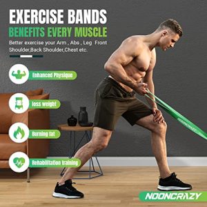 Pull Up Assistance Bands 4 Different Levels with Handles & Door Anchor & Training Poster