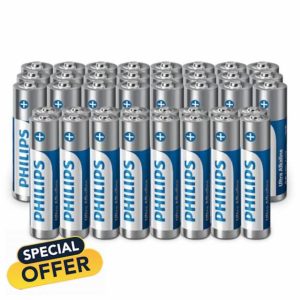Philips Ultra Alkaline AA/AAA Batteries Combo - Versatile for All Devices