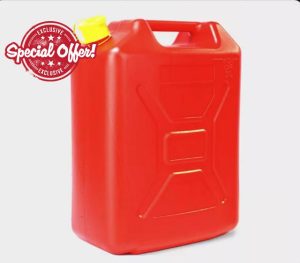 20 Litre 5 Gallons Plastic Jerry Can Fuel Petrol Diesel Water Camping Outdoors Travelling With Lock Pin (1)